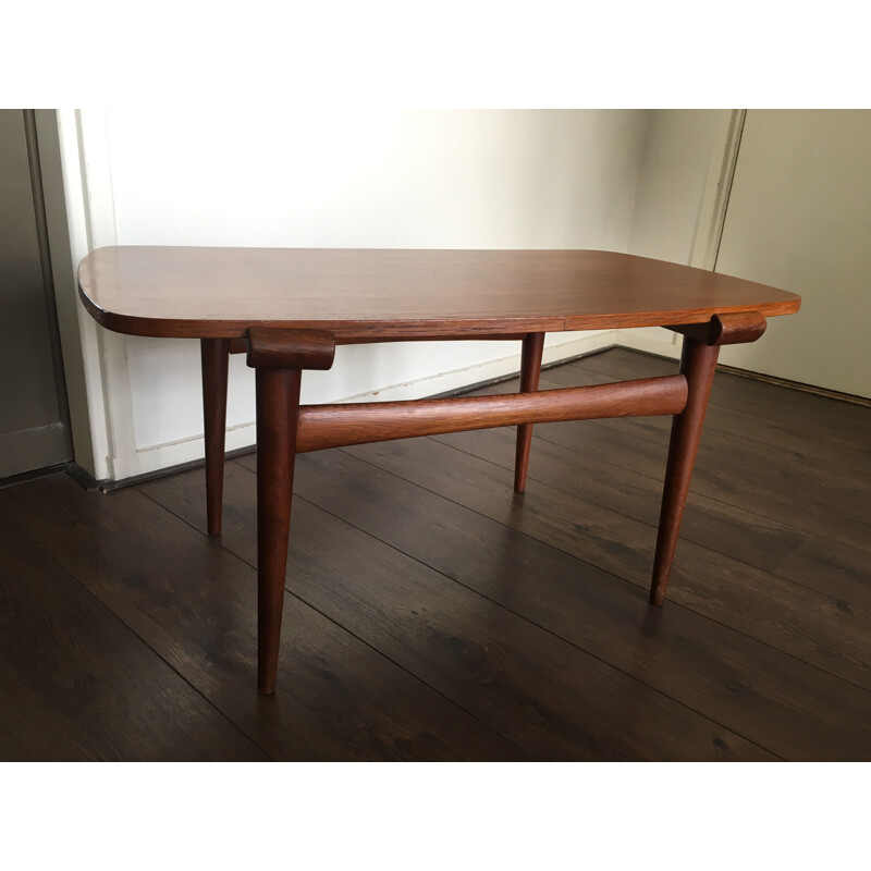 Scandinavische teakhouten salontafel, 1950