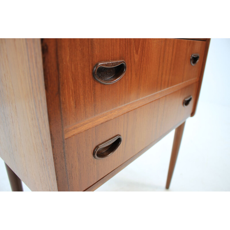 Vintage Danish small chest of drawers in teak