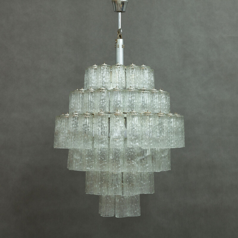 Vintage Murano glass chandelier for Venini in glass 1960