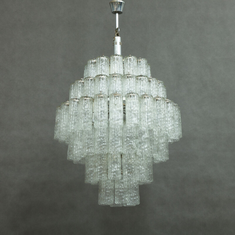 Vintage Murano glass chandelier for Venini in glass 1960