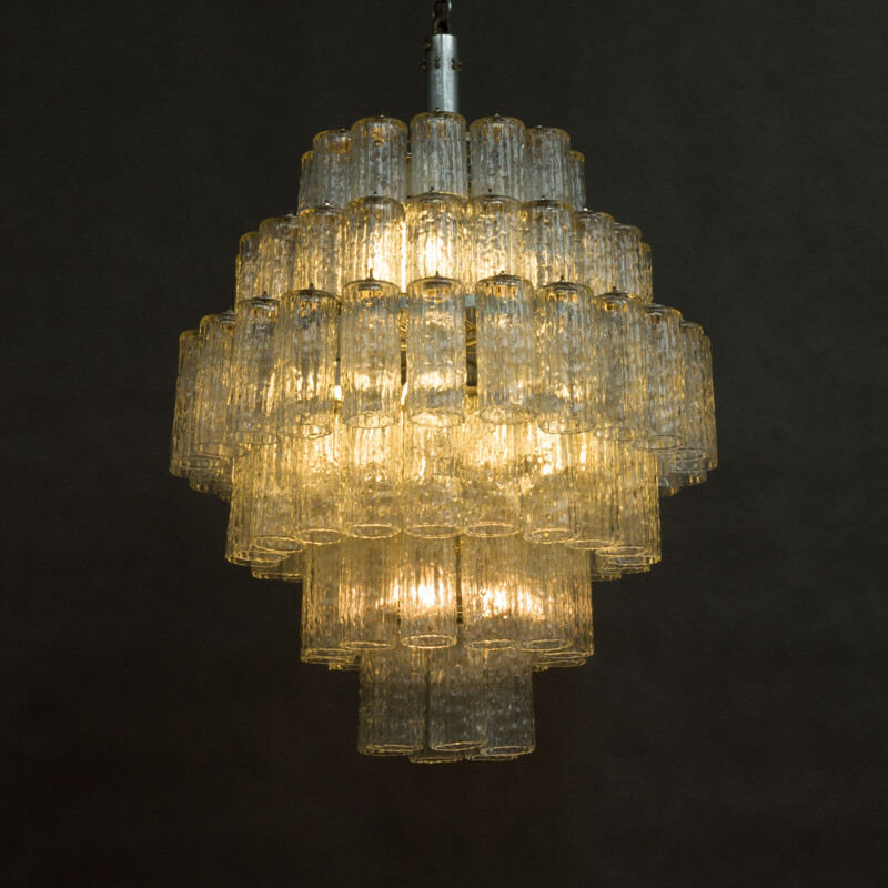 Vintage Murano glass chandelier for Venini in glass 1960