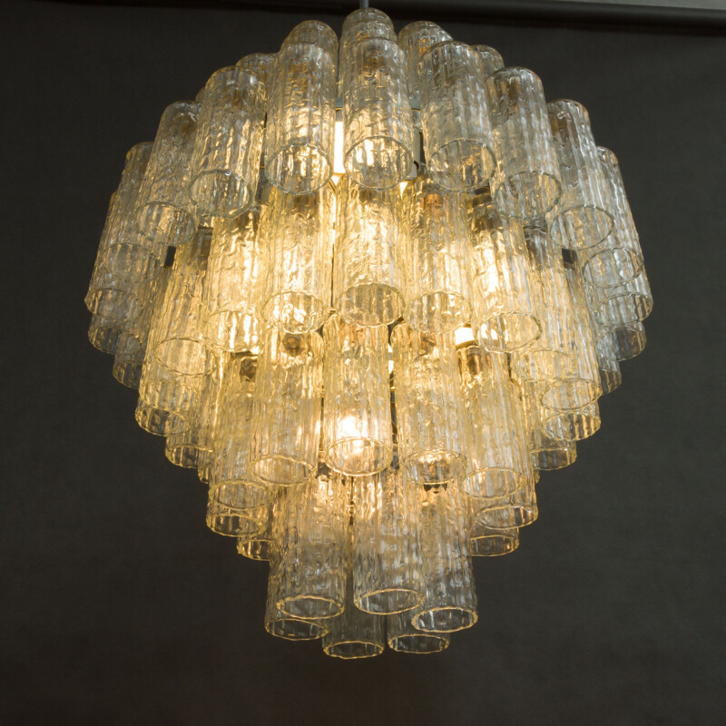 Vintage Murano glass chandelier for Venini in glass 1960