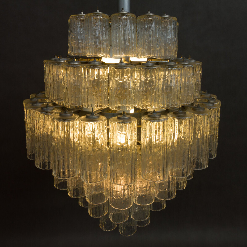Vintage Murano glass chandelier for Venini in glass 1960