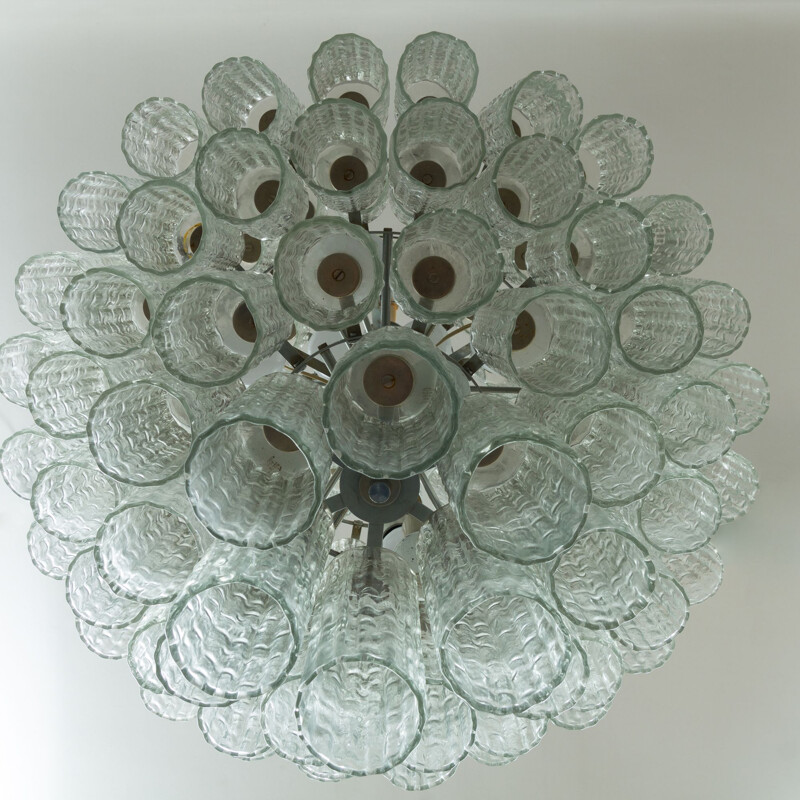 Vintage Murano glass chandelier for Venini in glass 1960