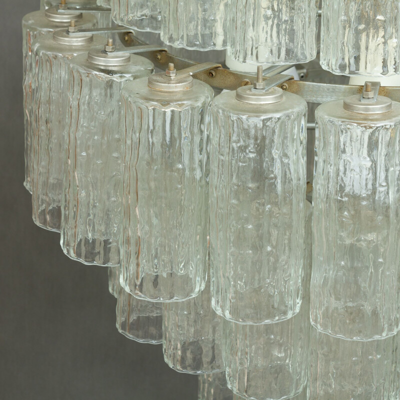 Vintage Murano glass chandelier for Venini in glass 1960