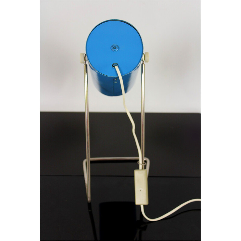 Vintage blue ST-5 lamp by ZAOS in metal 1970