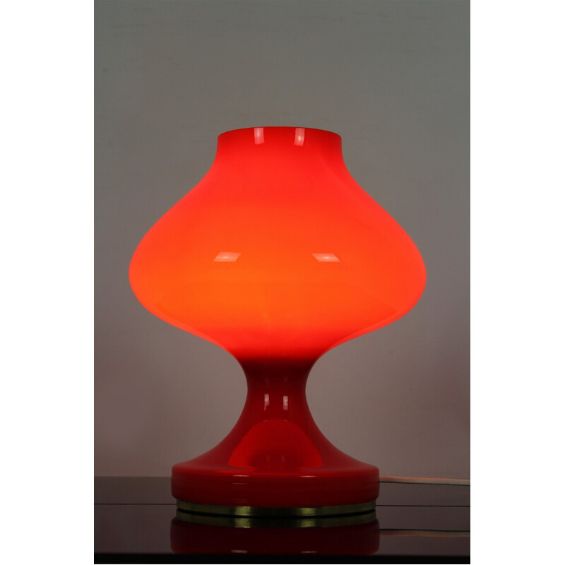 Lampe vintage pour OPP Jihlava en verre 1970