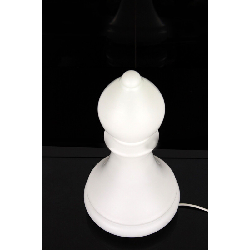 Vintage Chess glass lamp for Osvětlovací Sklo Valašské Meziříčí 1970s