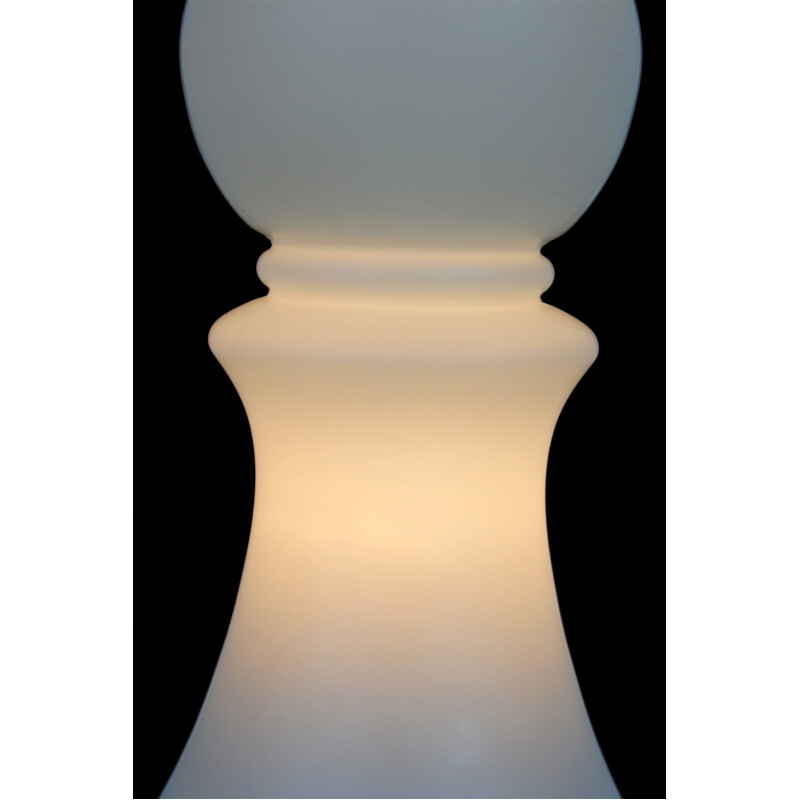 Vintage Chess glass lamp for Osvětlovací Sklo Valašské Meziříčí 1970s