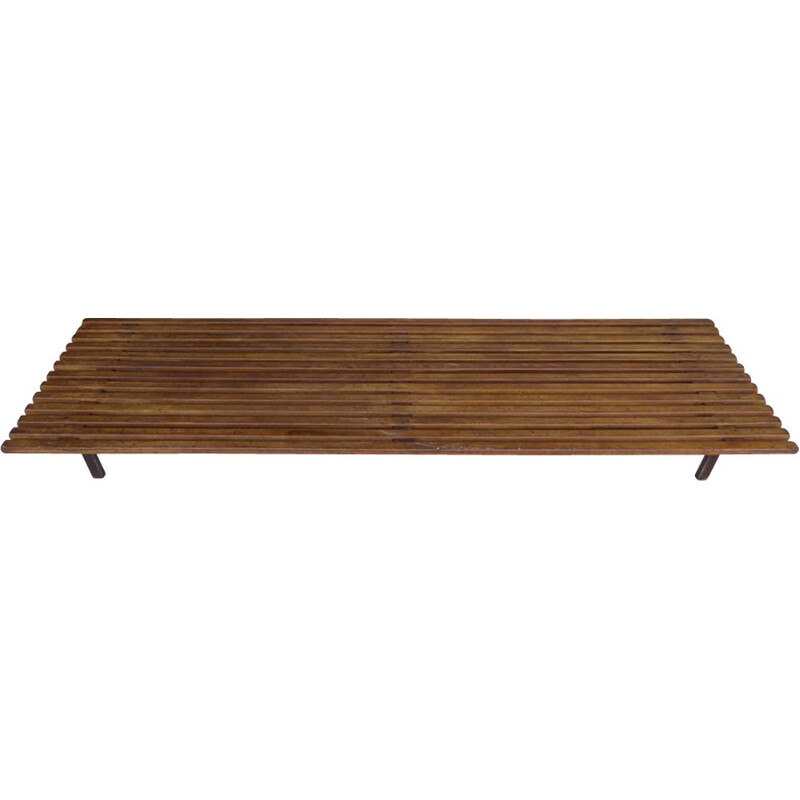 Vintage Cansado bench by Charlotte Perriand in mahogany