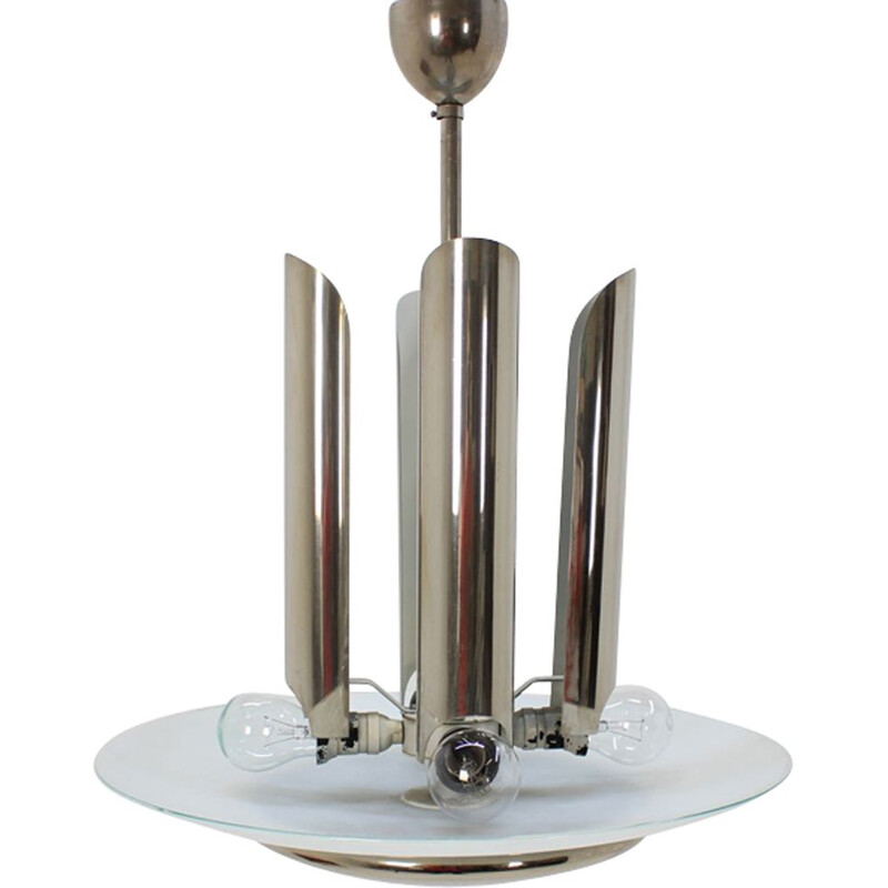 Vintage chromen bauhaus hanglamp, 1930