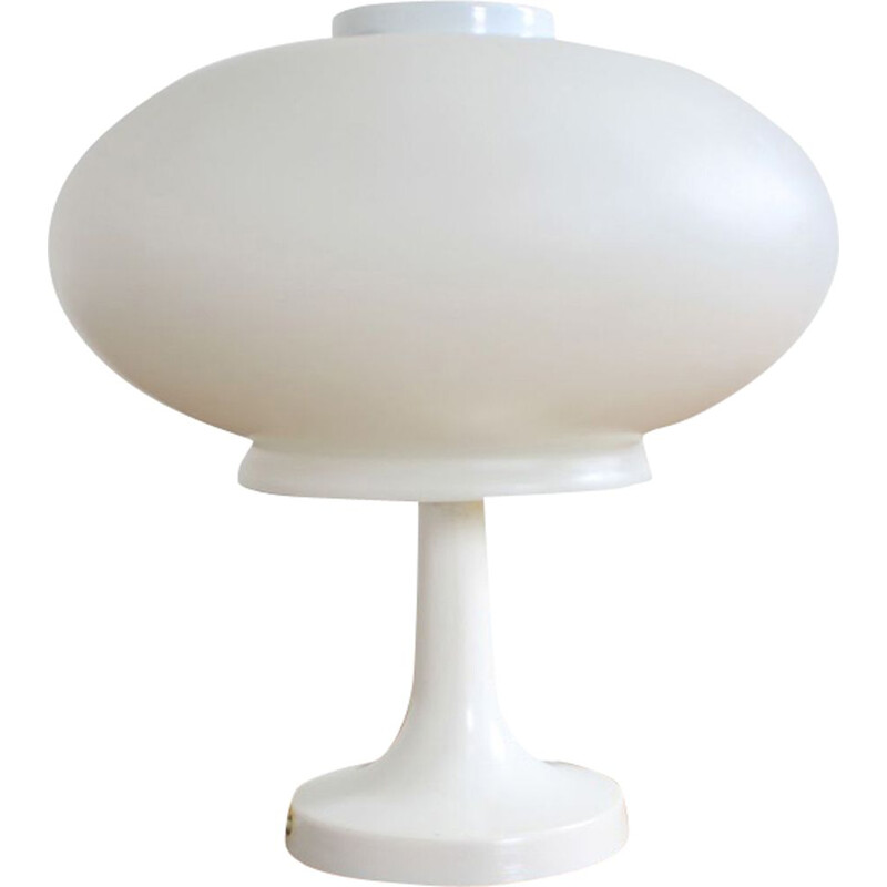 Vintage milk glass lamp by Valašské Meziříčí, Czech 1970