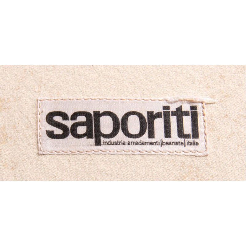 Canapé Confidential en velours beige par Saporiti