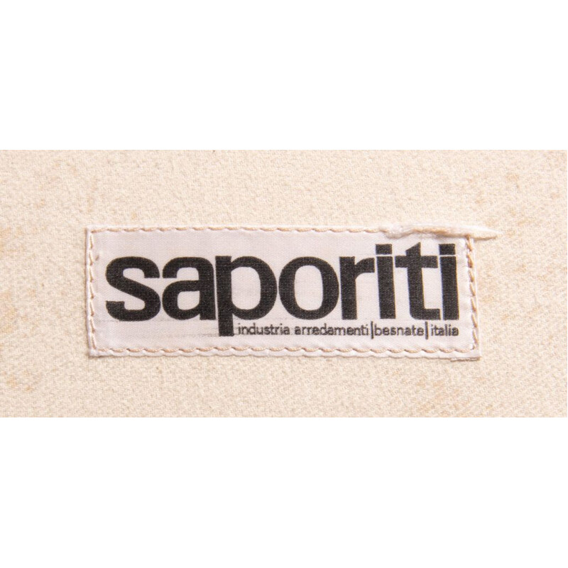 Confidential sofa in beige velvet by Saporiti