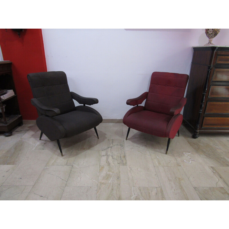 Pair of vintage Oscar armchairs by Ello Pini