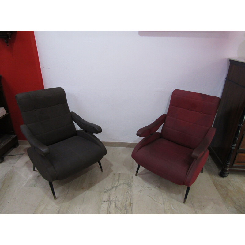 Pair of vintage Oscar armchairs by Ello Pini