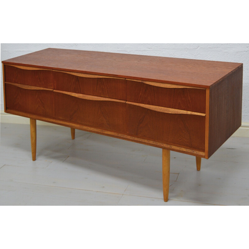Vintage small chest of drawers in teak - 1960s