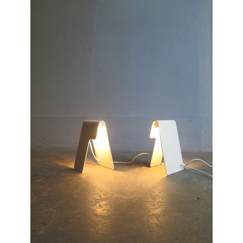 Pair of white TUA lamps by Foscarini