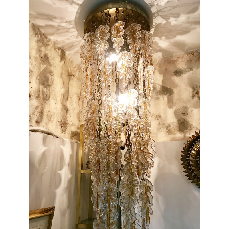 Vintage hanging lamp Mazzega waterfall