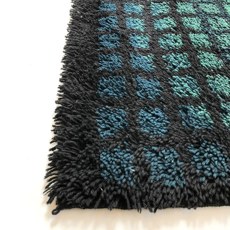Vintage abstract Pop Art Finlandia Rya rug by Verner Panton for Unika Vaev Carpet