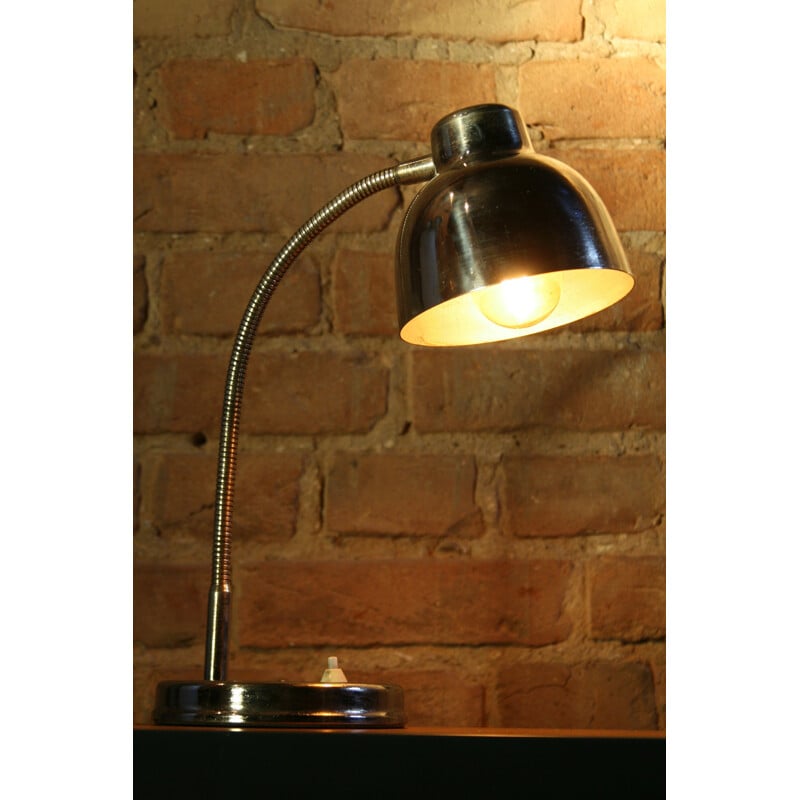 Vintage Polish lamp in chrome