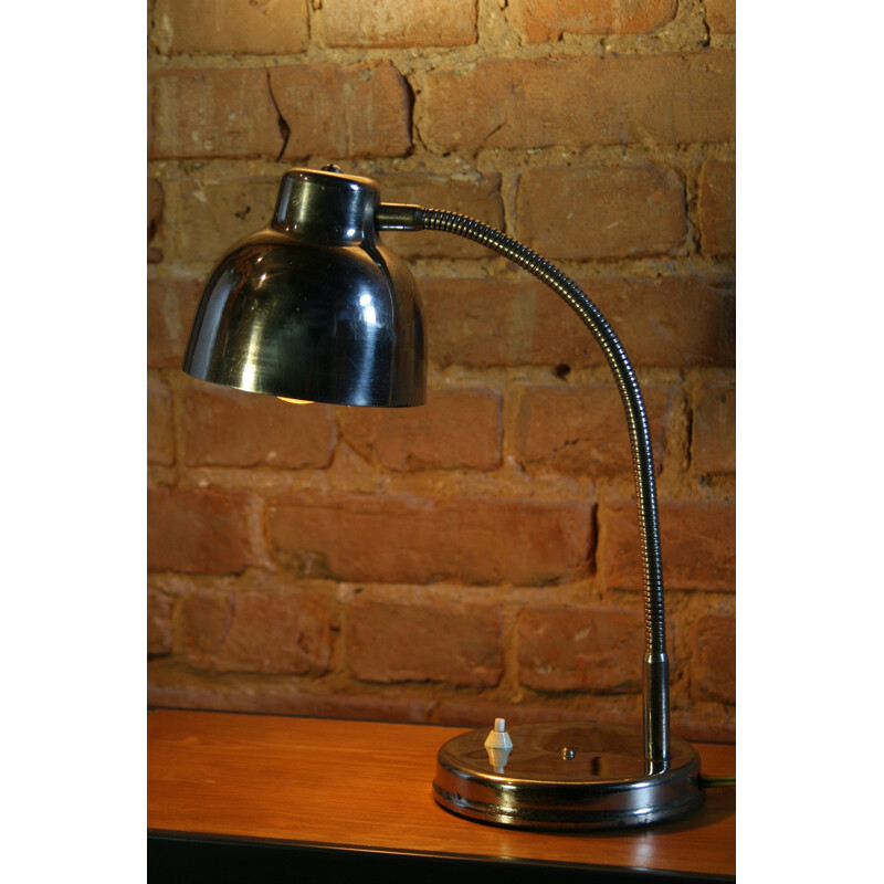 Poolse vintage lamp in chroom