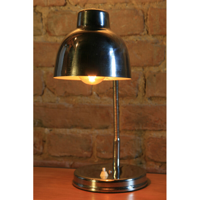 Lámpara vintage polaca en cromo