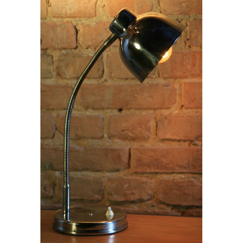 Poolse vintage lamp in chroom