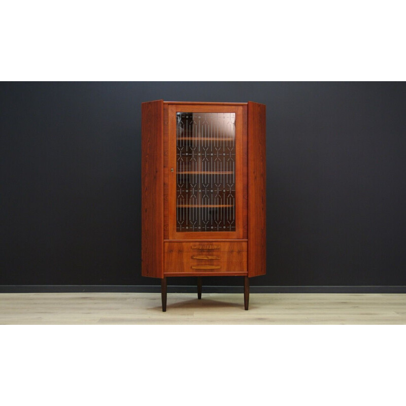 Vintage Danish corner cabinet in teak