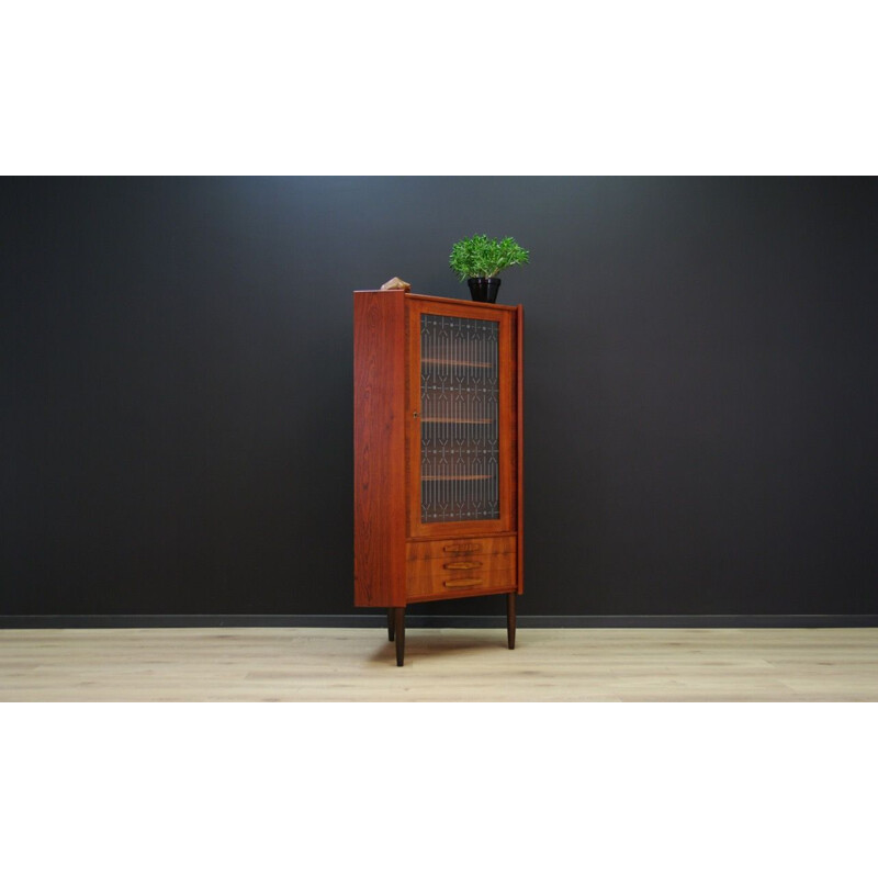 Vintage Danish corner cabinet in teak