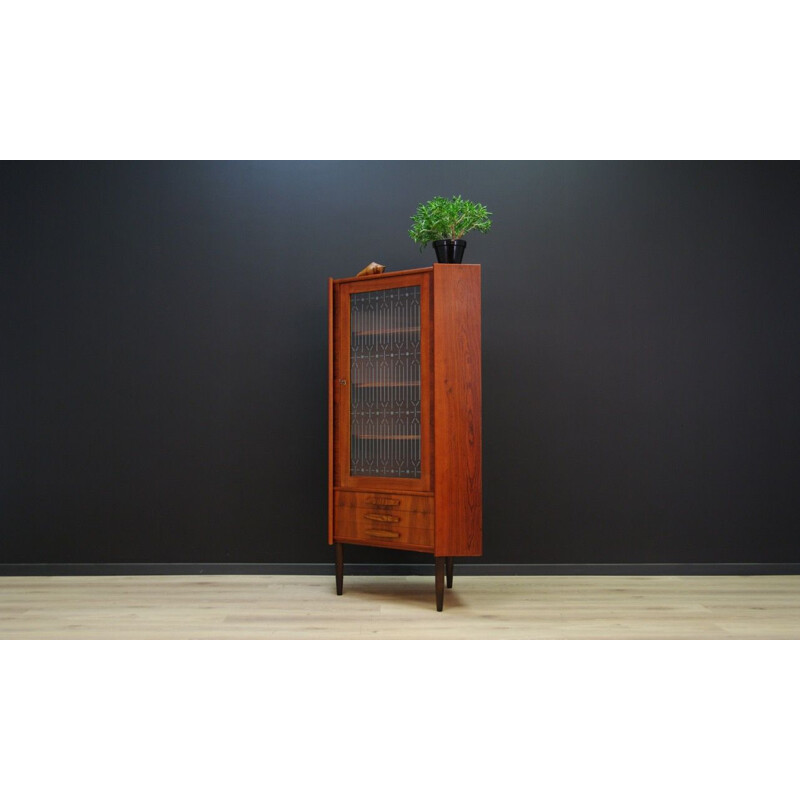 Vintage Danish corner cabinet in teak