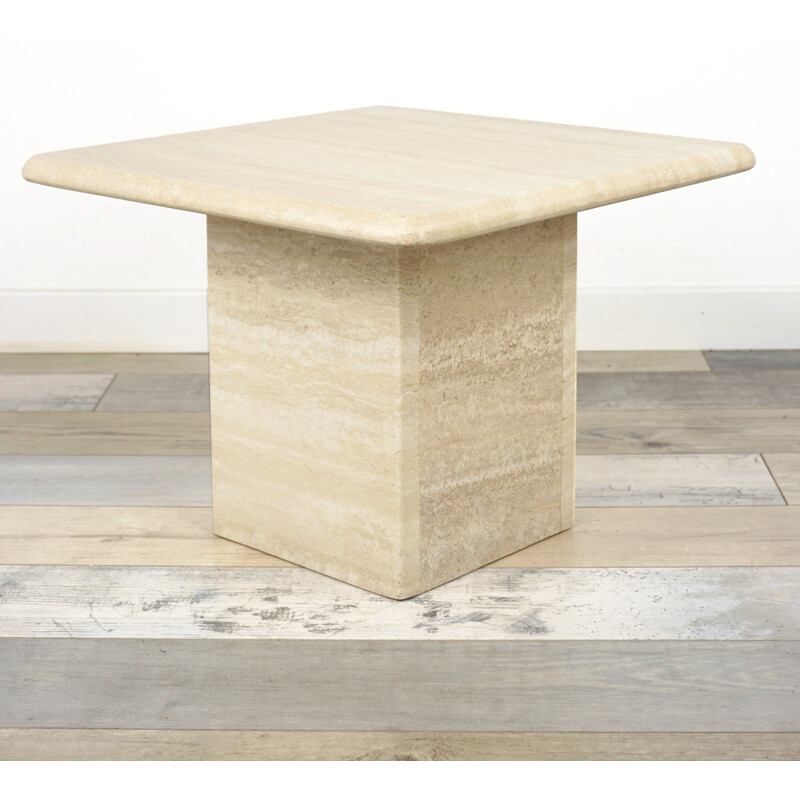 Travertine vintage side table