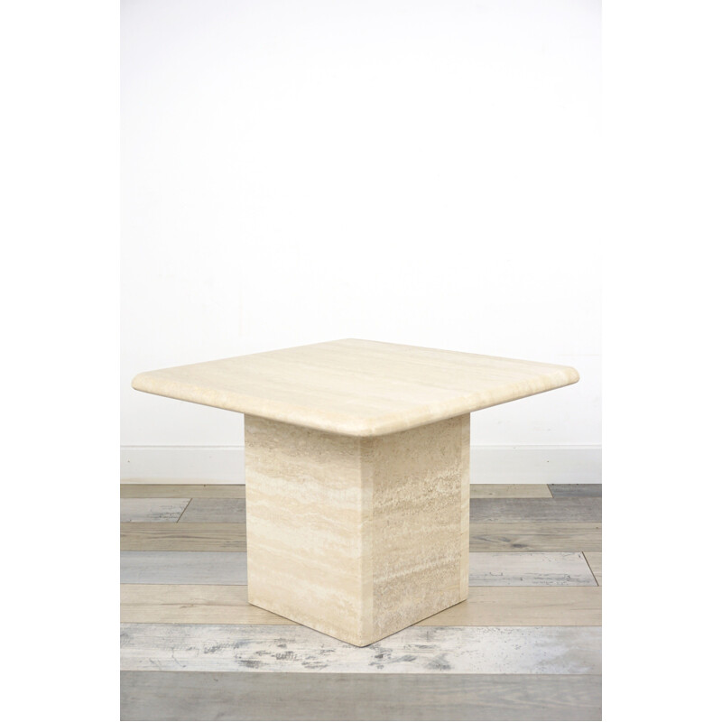 Travertine vintage side table