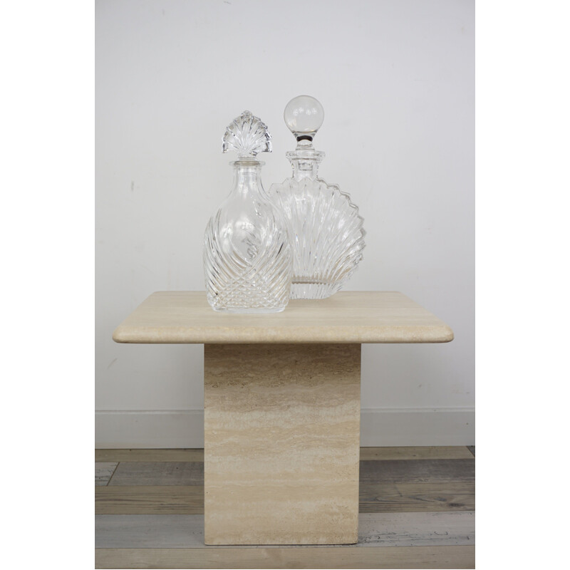 Travertine vintage side table