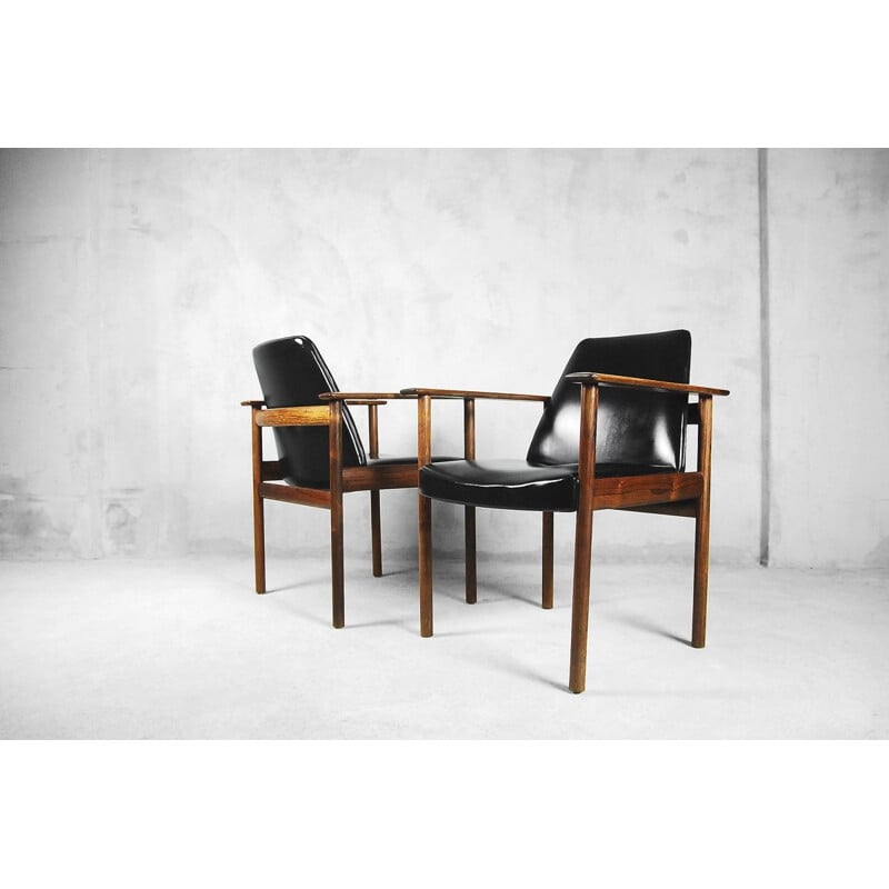 Set of 2 vintage Norwegian armchairs by Sven Ivar Dysthe for Dokka Møbler