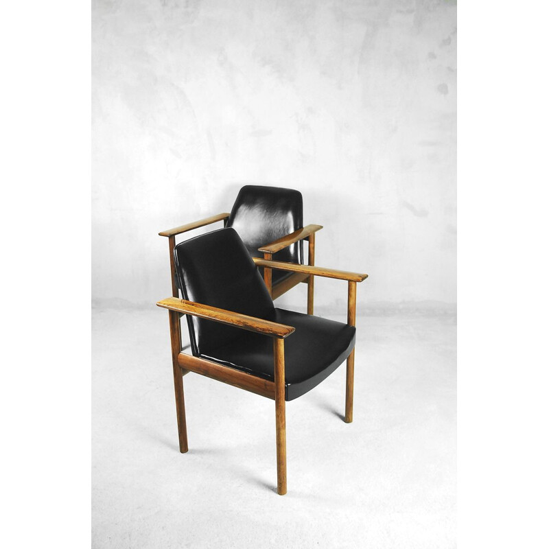 Set of 2 vintage Norwegian armchairs by Sven Ivar Dysthe for Dokka Møbler