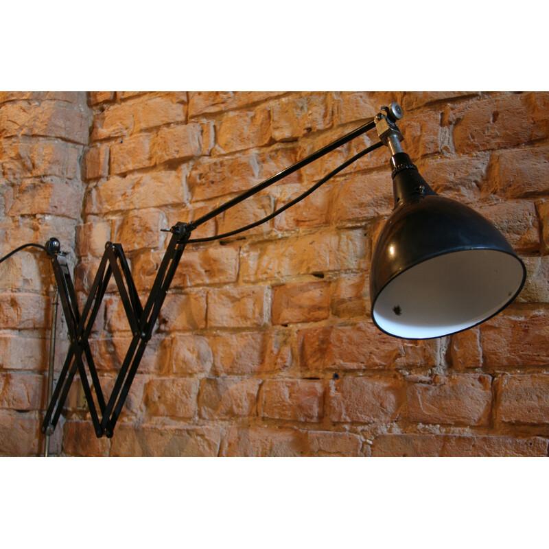 Vintage scissor wall lamp model 110 by Curt Fischer for Midgard