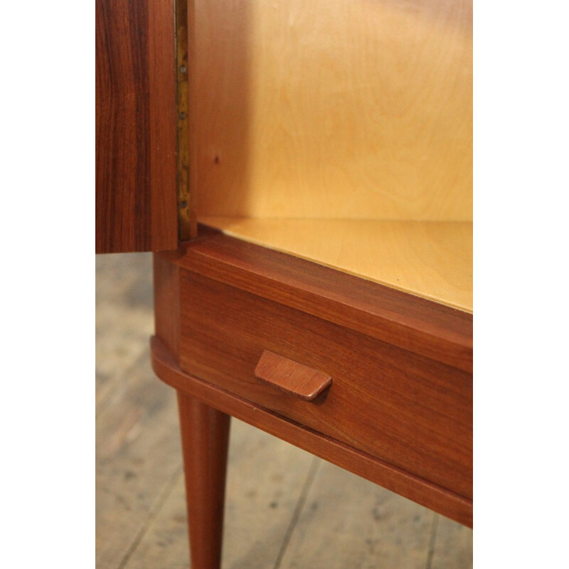 Vintage Danish corner cabinet in teak