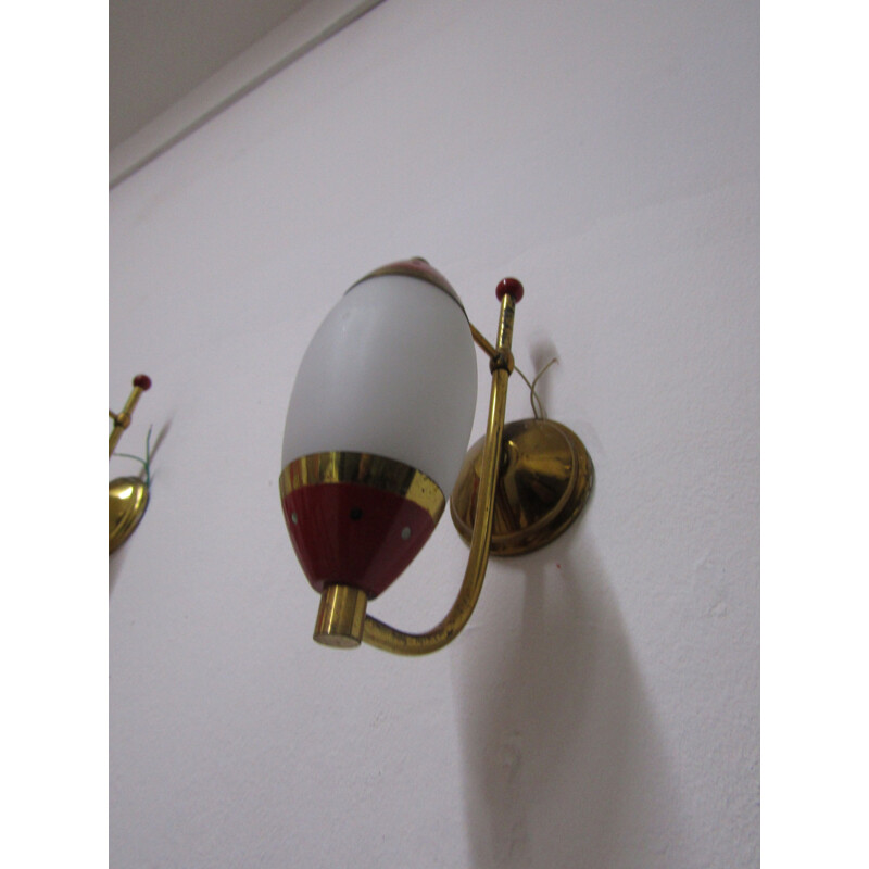 Set of 2 vintage Italian wall lamps by Stilnovo