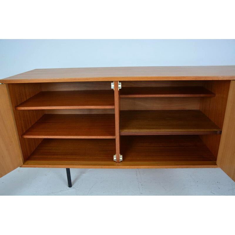 Vintage sideboard in ash and metal by Alain Richard