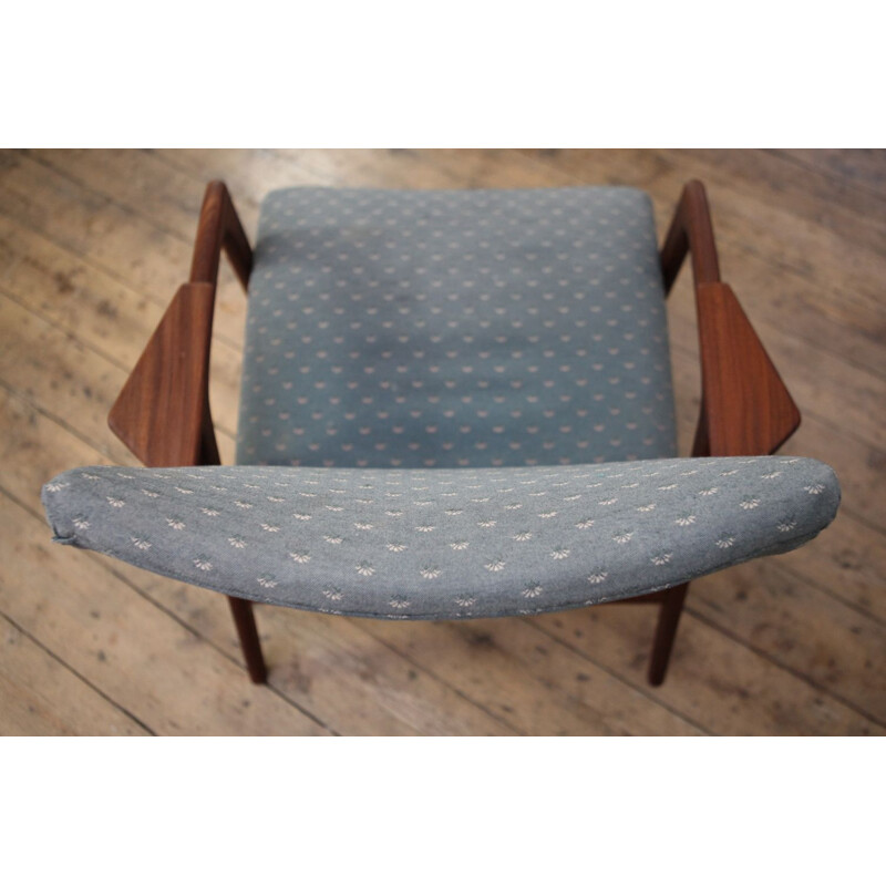 Vintage blue Ruster armchair by Yngve Ekstrom for Pastoe 1960s