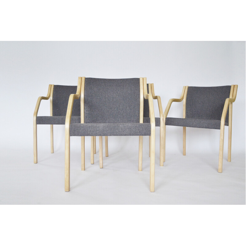 Set of 4 vintage Model 4550 chairs for Šiaulių Ventos Baldų Fabrikas