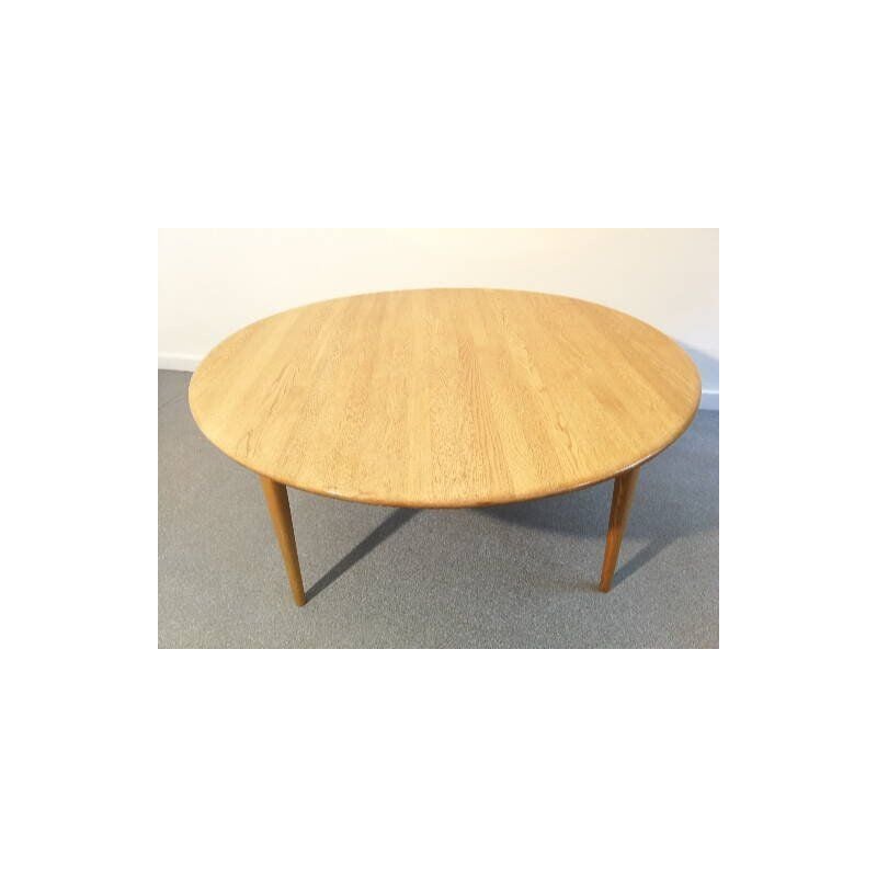 Table basse vintage scandinave en bois 1960