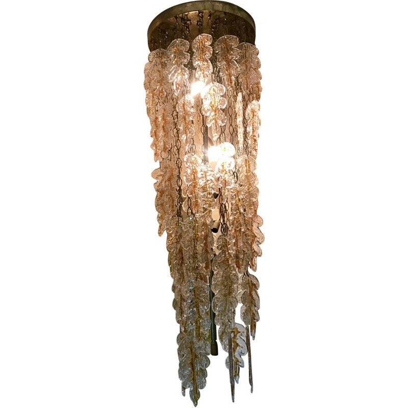 Vintage hanging lamp Mazzega waterfall