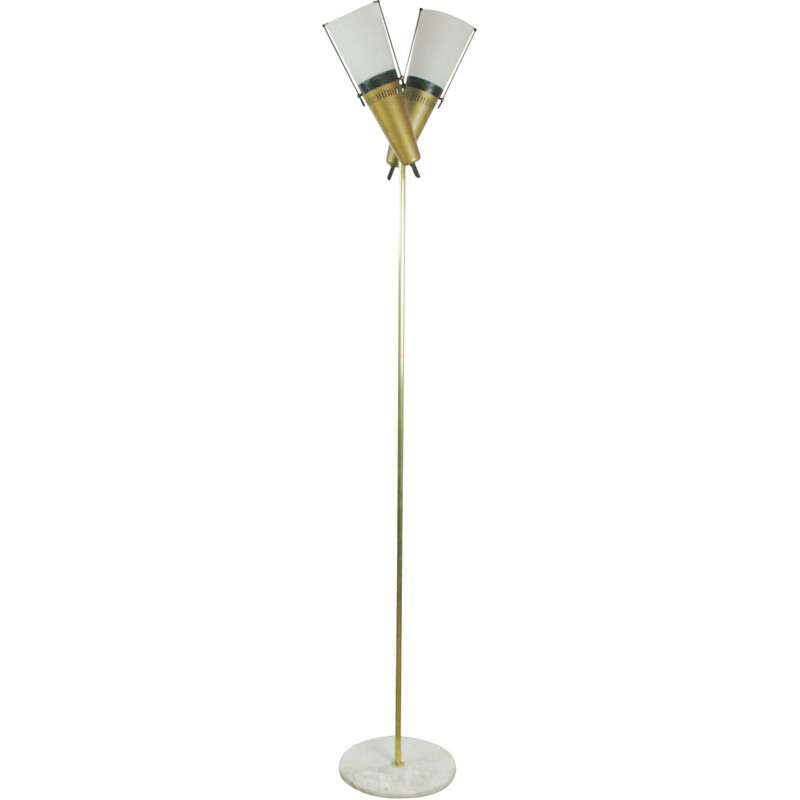 Vintage Italian brass floorlamp