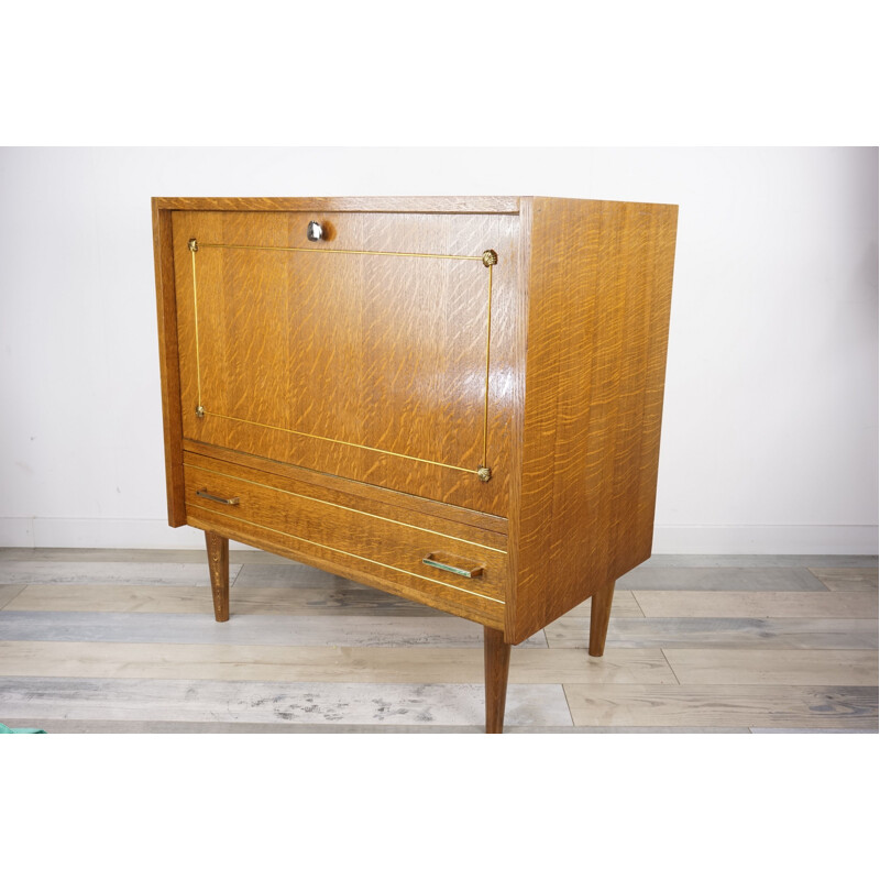 Vintage storage cabinet in oak