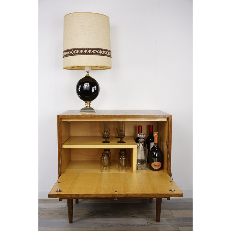 Vintage storage cabinet in oak