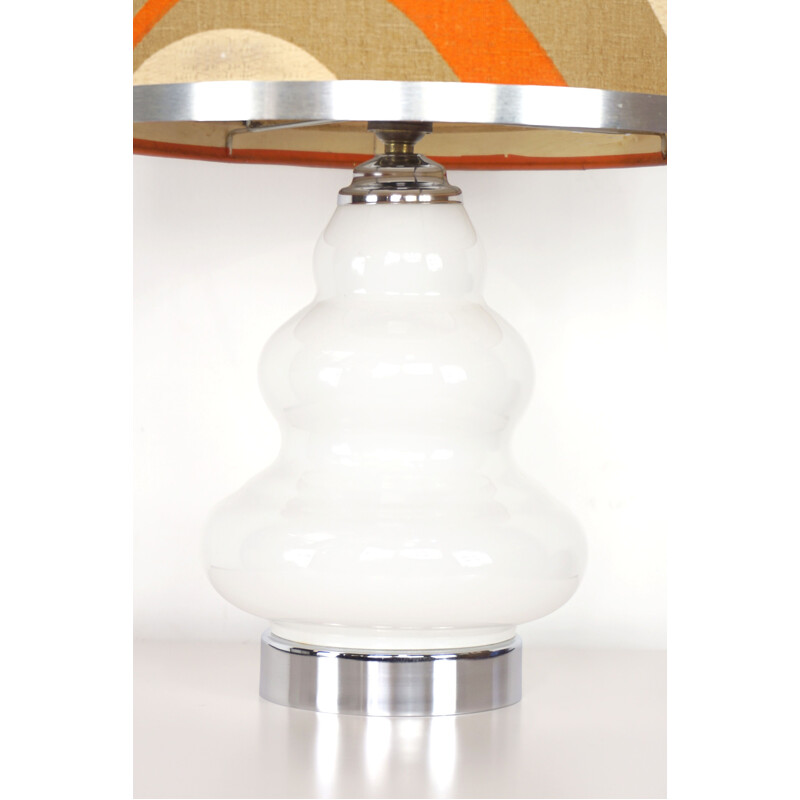 Vintage Belgian lamp in glass