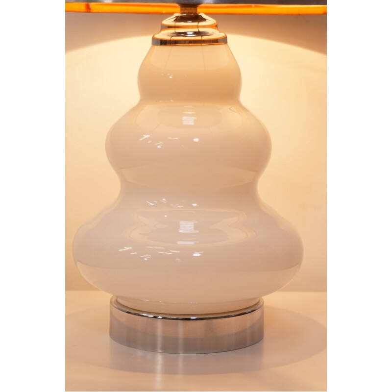 Vintage Belgian lamp in glass