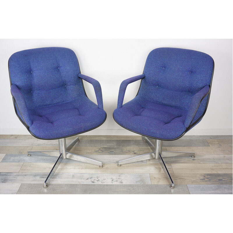 Set of 2 vintage armchairs "451" by Randall Buck for Strafor